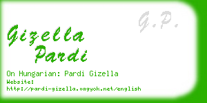 gizella pardi business card